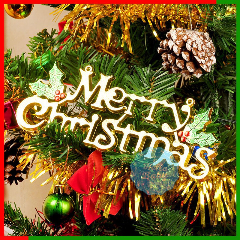 Chữ Merry Christmas nhựa trang trí cây thông Noel
