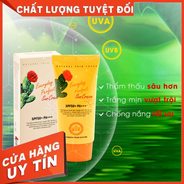 Kem Chống Nắng Vật Lý Thien Nhiên The Nature Book Cho Mọi Loại Da 50g- SPF50+/PA+++