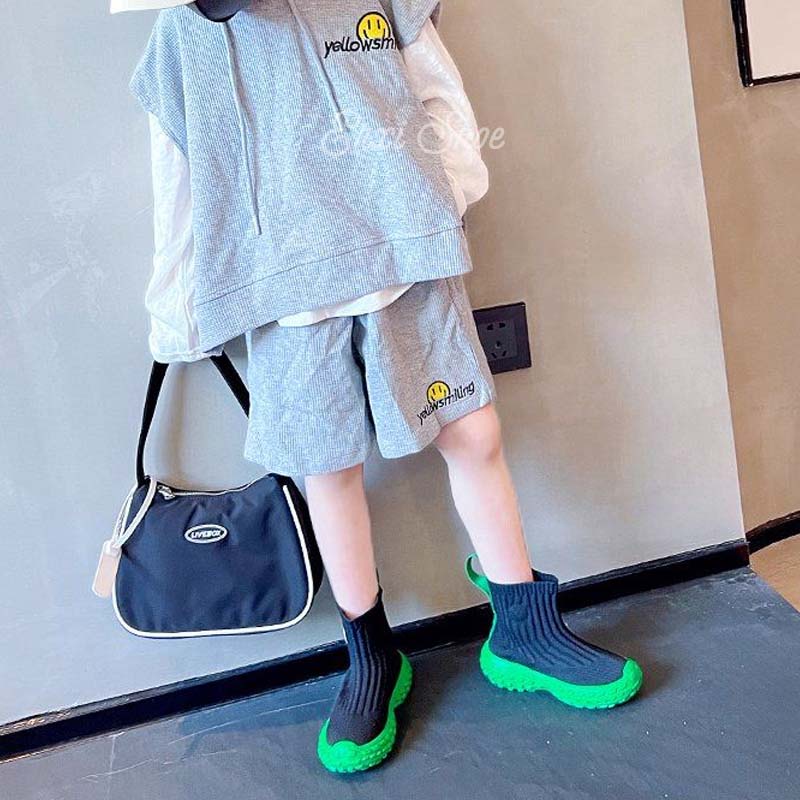 Oeteo Giày Bốt Vải Dệt Cổ Thấp Thời Trang Cho Bé