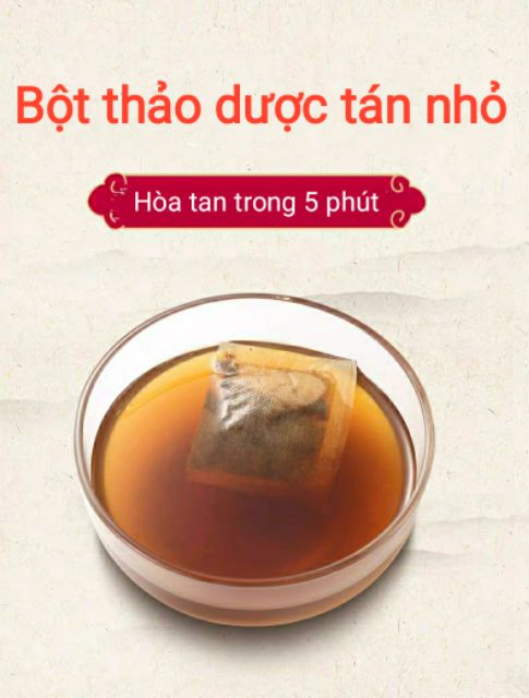 Bột thảo dược thuốc bắc ngâm chân đông y đóng gói túi lọc sẵn, lưu thông khí huyết