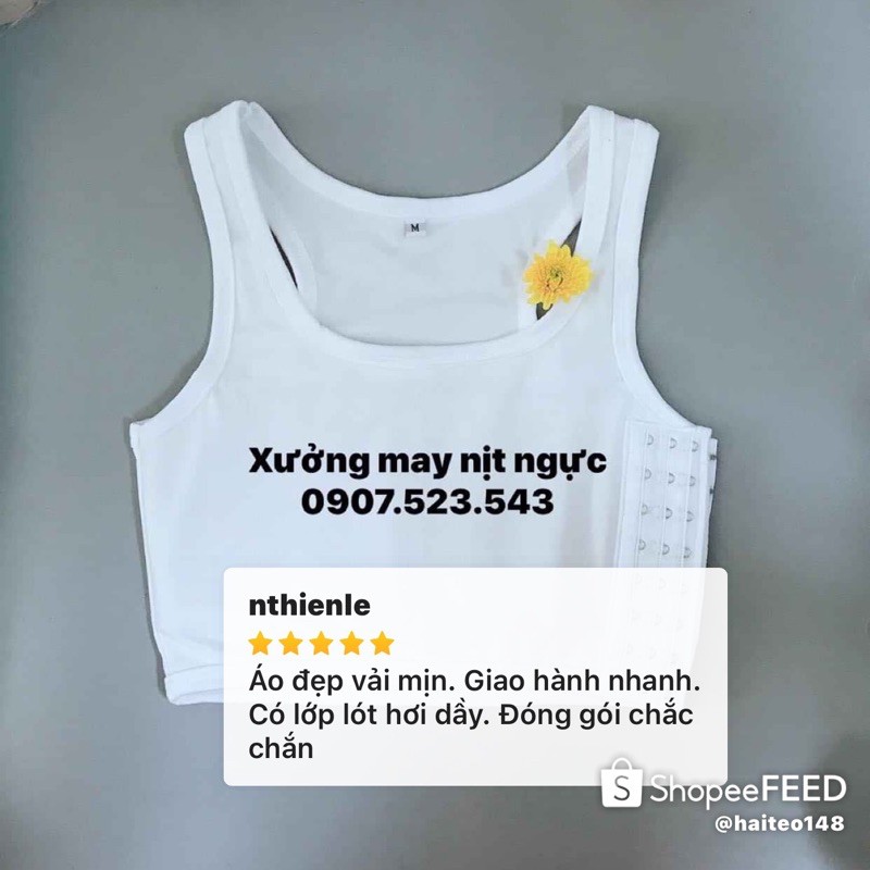 Áo Nịt Ngực TomBoy [ Có Bản Nịt Trước Ngực] - loại ngắn có viền chất cotton ( trans - sb ) | BigBuy360 - bigbuy360.vn