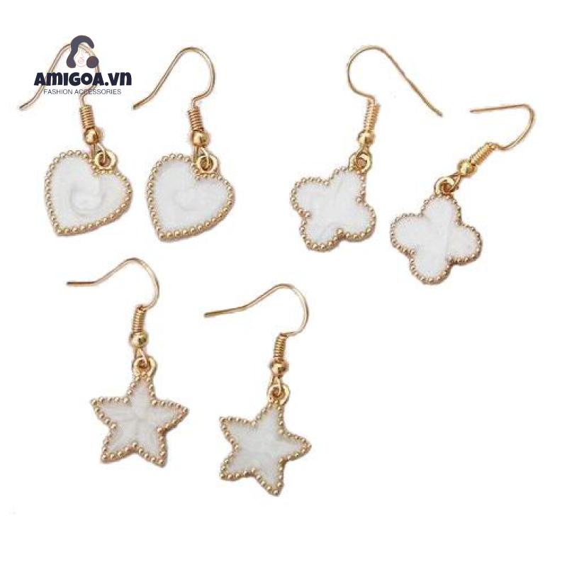 Khuyên Tai Hình Ngôi Sao / Trái Tim Đơn Giản Thời Trang