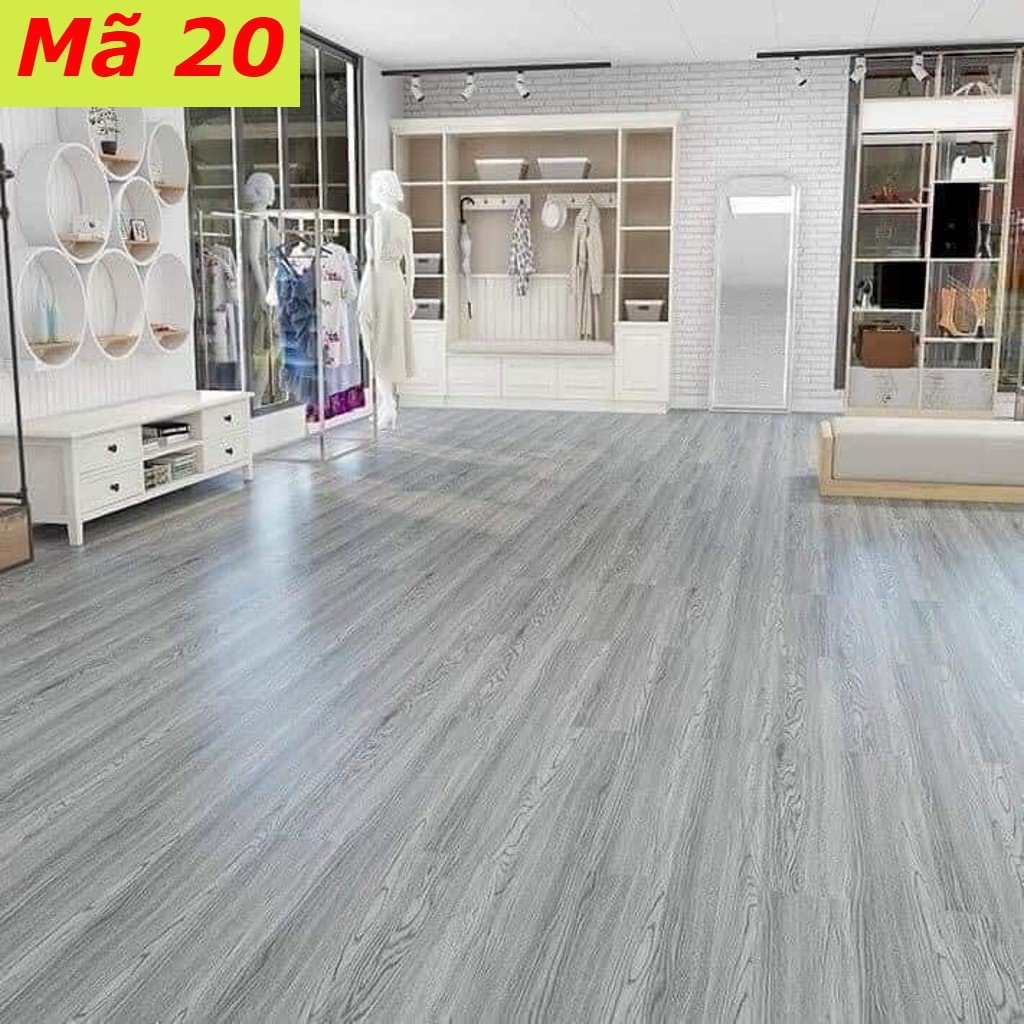 Miếng lót sàn giả gỗ loại 1 có sẵn keo dán Vân sần, độ dày đủ 2mm