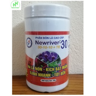 Phân Bón Lá Cao Cấp Newriver-30 30-10-10+TE, Ra Lá Non - Kích Bật Mầm - Xanh Nhanh - Tốt Bền , Khối Lượng 100