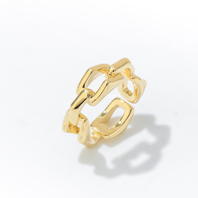 [Jiudolan] Nhẫn Hở Mạ Vàng 18k Có Thể Điều Chỉnh Kích Cỡ