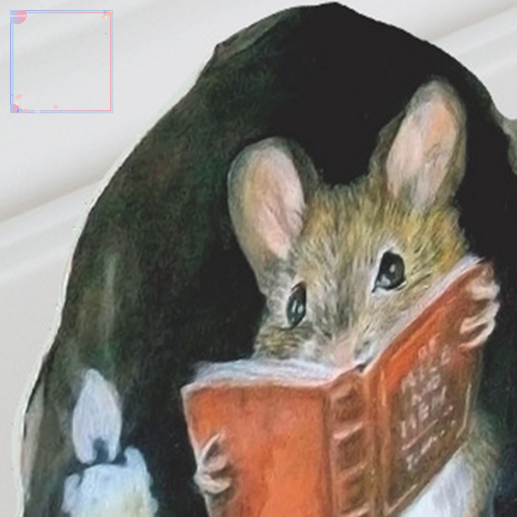 Set 3 Miếng Dán Tường Trang Trí Hình Lỗ Chuột Nghệ Thuật