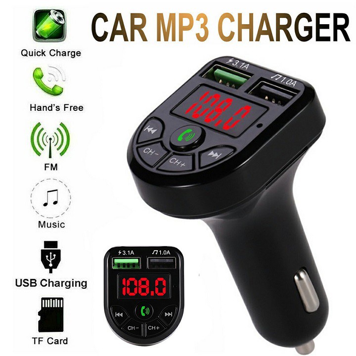✥☼Tẩu Nghe Nhạc Bluetooth Kiêm Sạc Điện Thoại Đa Năng Cho Ô Tô Xe Hơi
