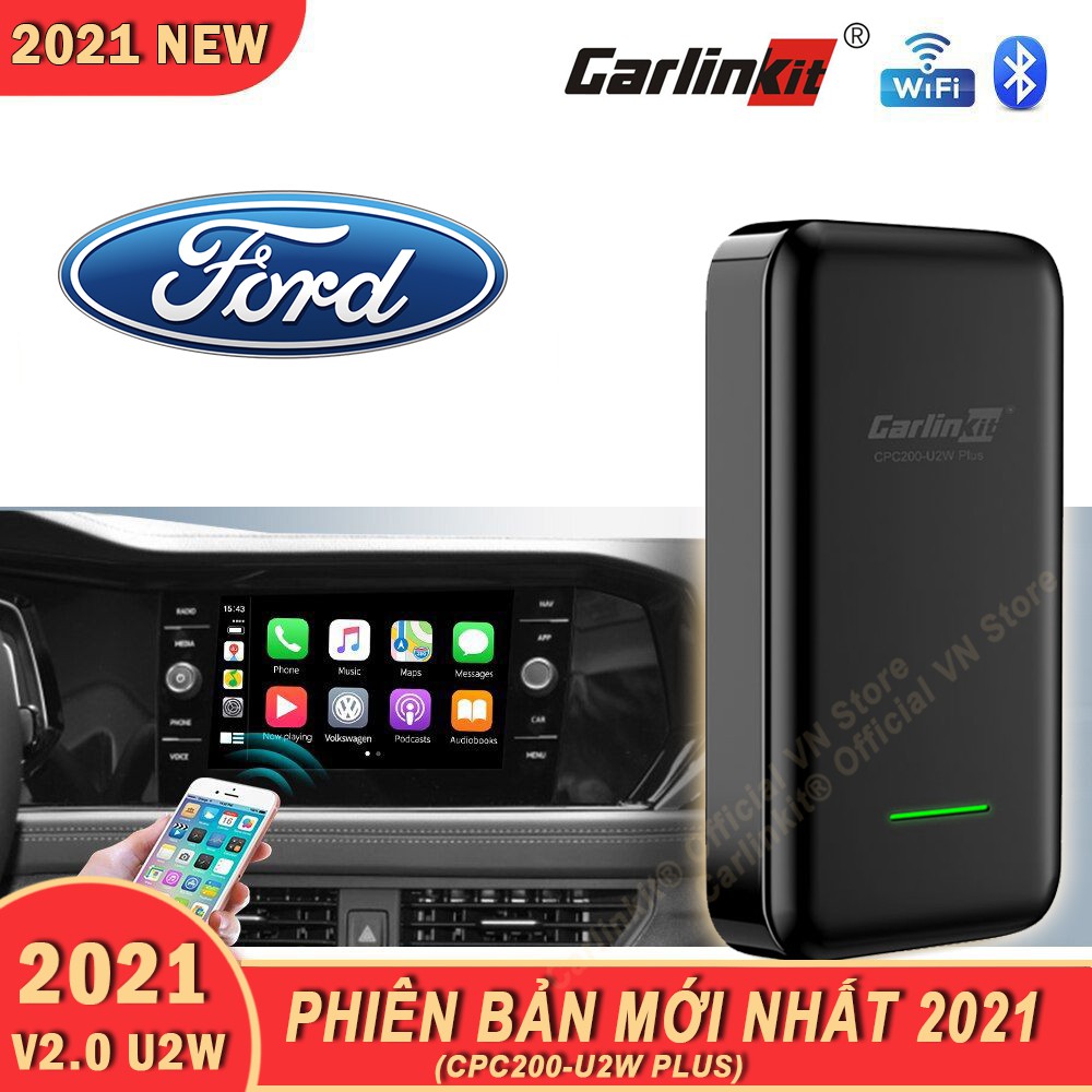 Ford - Carlinkit 3.0 U2W Plus (2021 NEW) -Bộ Adapter chuyển đổi Apple Carplay có dây sang Apple Carplay không dây