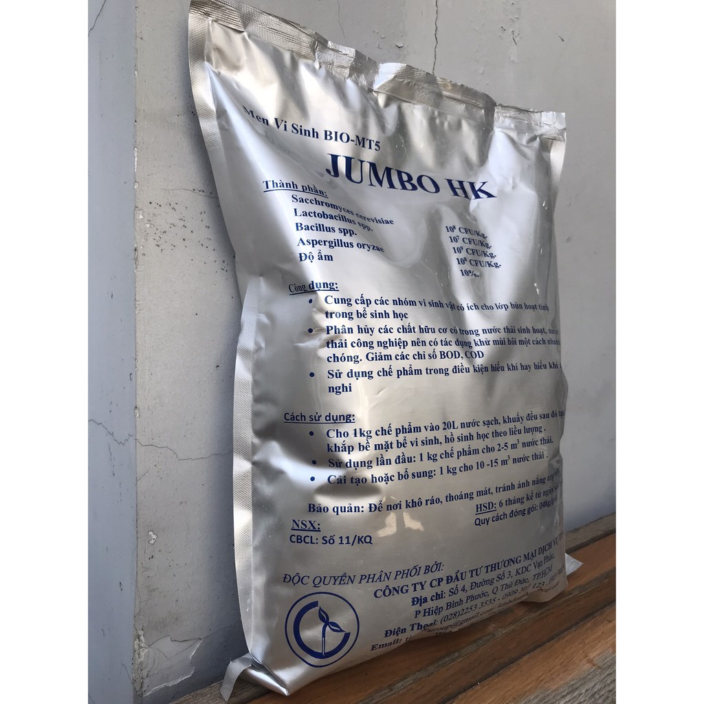 Men vi sinh hiếu khí Jumbo HK BIO-MT5 4kg/gói