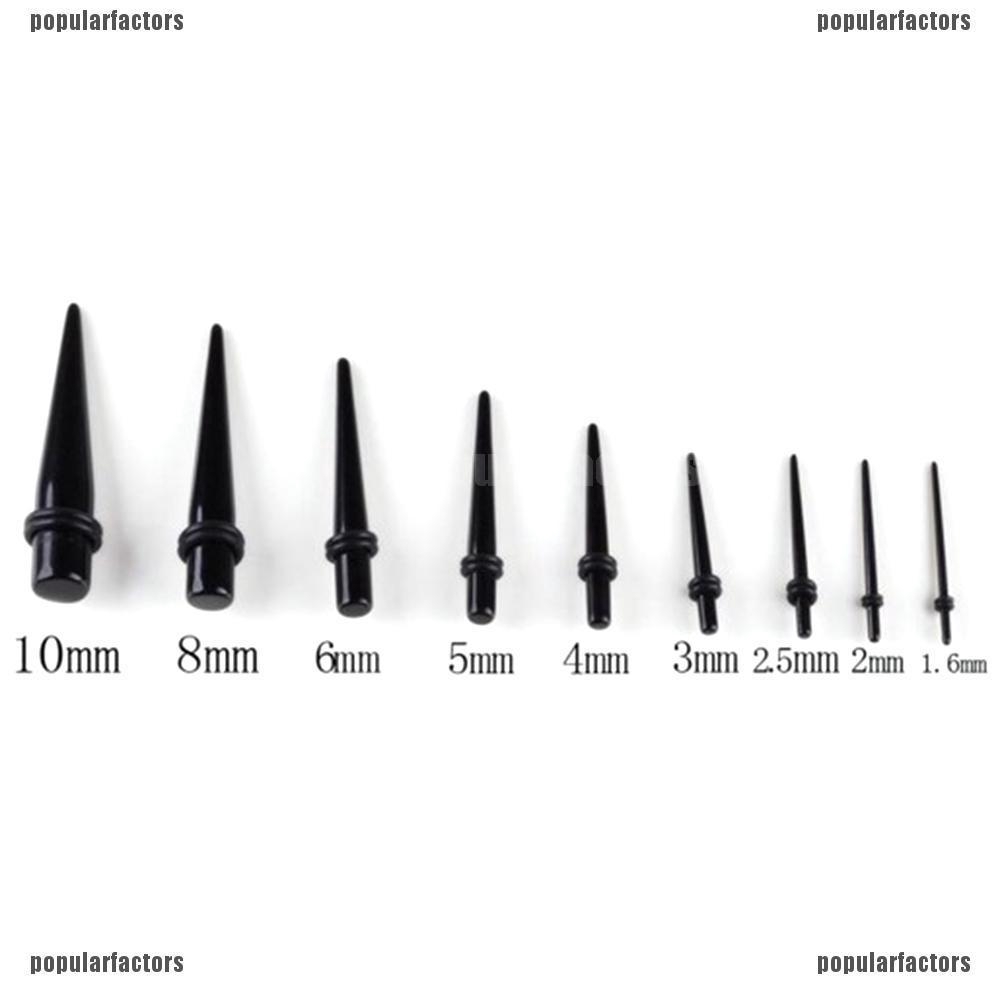 2 Bông Tai Bằng Thép Không Gỉ Màu Đen Thời Trang