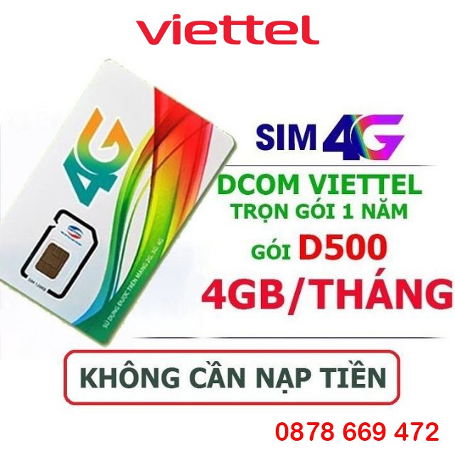 Sim 4G Viettel V120 2Gb/Ngày Giá Rẻ Trọn Gói 1 Năm Max Dung Lượng