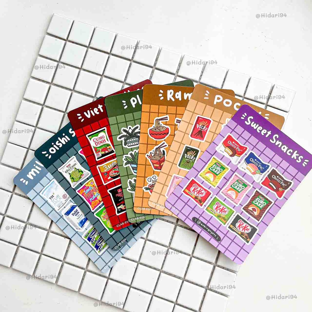 [VOL 1] Sticker Món Ăn, Nước Uống Việt Nam Dễ Thương by Enbinguyen | Hidari Shop