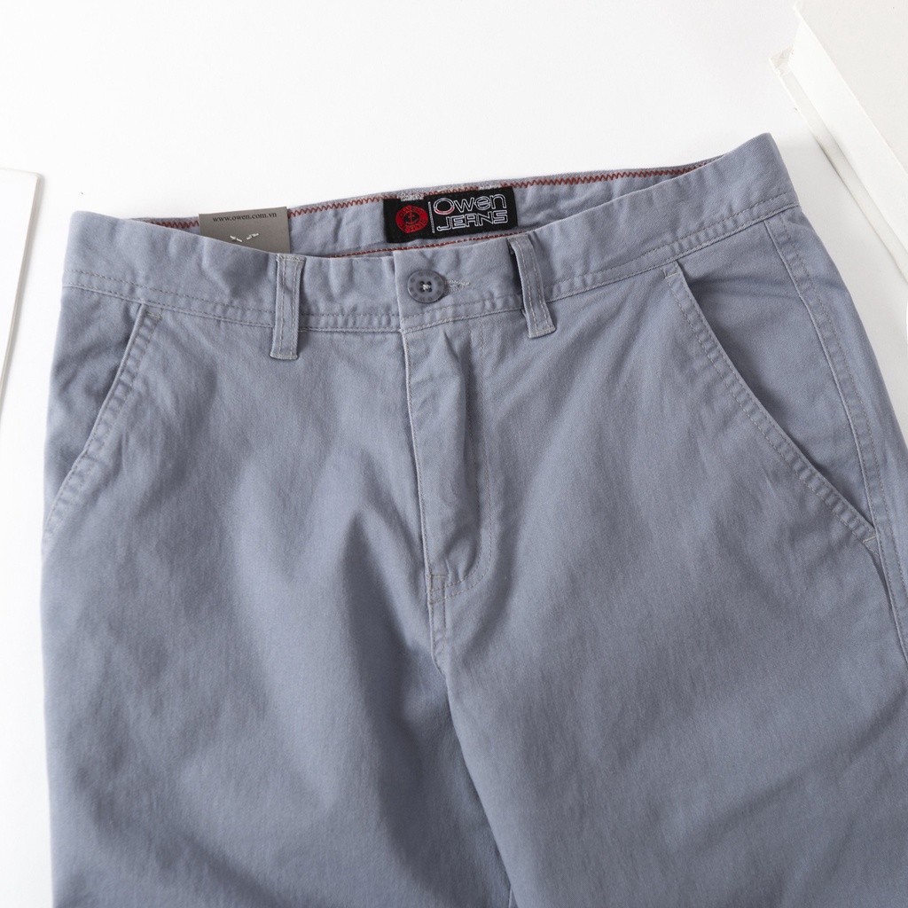 Quần kaki nam OWEN chuẩn hãng màu ghi, chất kaki cotton cao cấp, co giãn, form đứng dáng ôm nhẹ trẻ trung, năng động