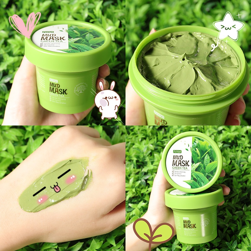 Mặt nạ đất sét tinh chất trà xanh Fenyi giúp dưỡng trắng da, cấp ẩm 100g