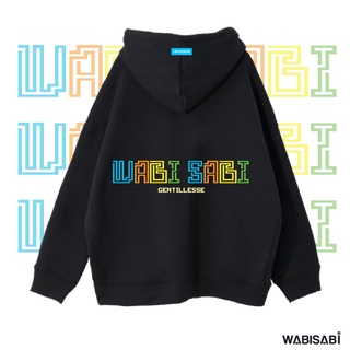Áo Hoodie Zip chữ thêu Wabisabi nỉ cotton 100% chân cua chính phẩm - WSHD1