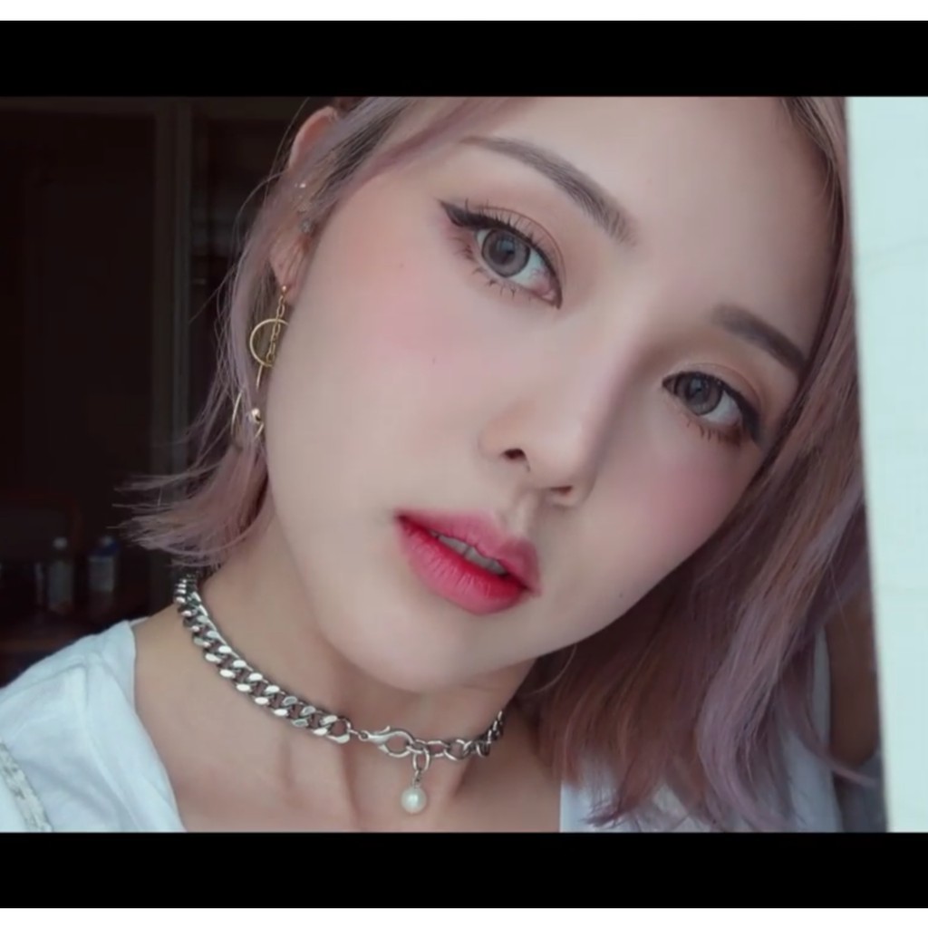 Vòng cổ titan dạng choker xích Pony makeup không gỉ