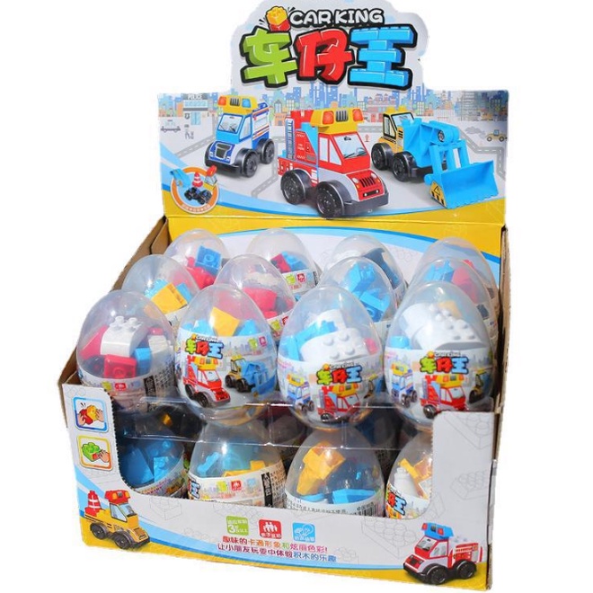 Bộ Gạch Nhựa Lắp Ghép Mini, Lắp Ráp Xe Oto Dạng Quả Trứng, Đồ Chơi Giáo Dục Cho Bé 07007