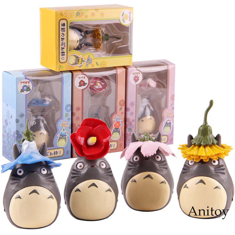 Set 4 mô hình đồ chơi nhân vật trong phim hoạt hình " My Neighbor Totoro "