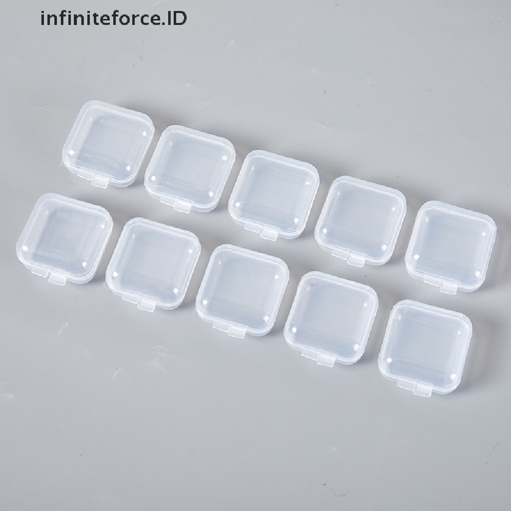 Set 10 Hộp Nhựa Mini Trong Suốt Đựng Trái Cây / Trang Sức