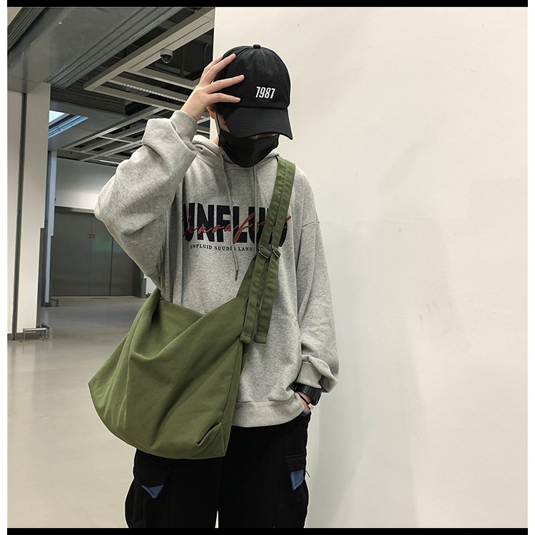 Túi vải canvas đeo vai đeo chéo đi học đi chơi unisex phong cách ulzzang Hàn Quốc xinh đẹp TX112