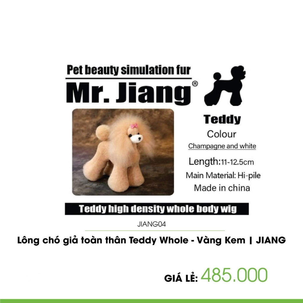 SẢN PHẨM MẪU LÔNG CHÓ GIẢ TOÀN THÂN TEDDY WHOLE MÀU VANG KEM DUNG TRONG TẠO MẪU CHÓ CHUYÊN NGHIỆP