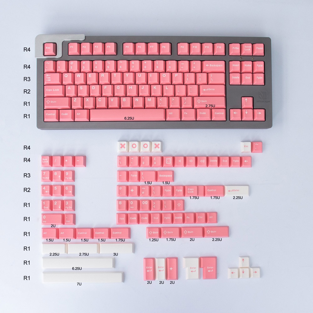 Bàn Phím Cơ 171 Phím Họa Tiết Hoa Anh Đào Cho Cherry MX Gateron Kailh