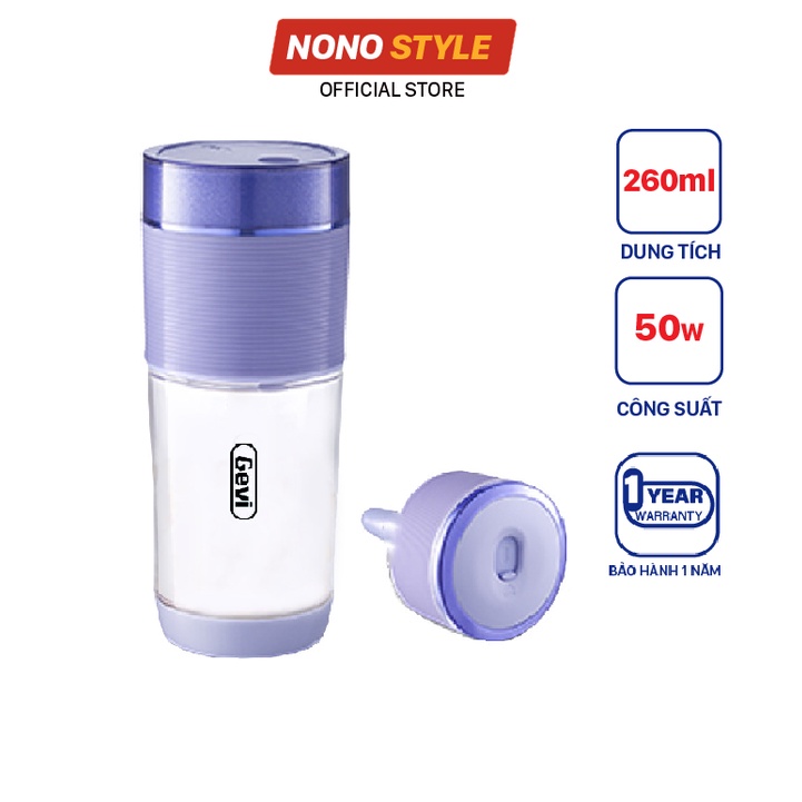 Máy Xay Sinh Tố Tạo Gas Gevi 260ml 50W, Bảo Hành 12 Tháng