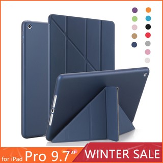 Bao da máy tính bảng thông minh silicon TPU mặt lưng gấp nếp cho iPad Pro 9.7 inch 2016