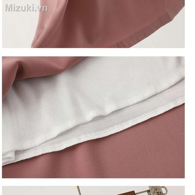 Váy Chữ A Vải Chiffon Lưng Cao Màu Trơn Phong Cách Hàn Quốc | BigBuy360 - bigbuy360.vn