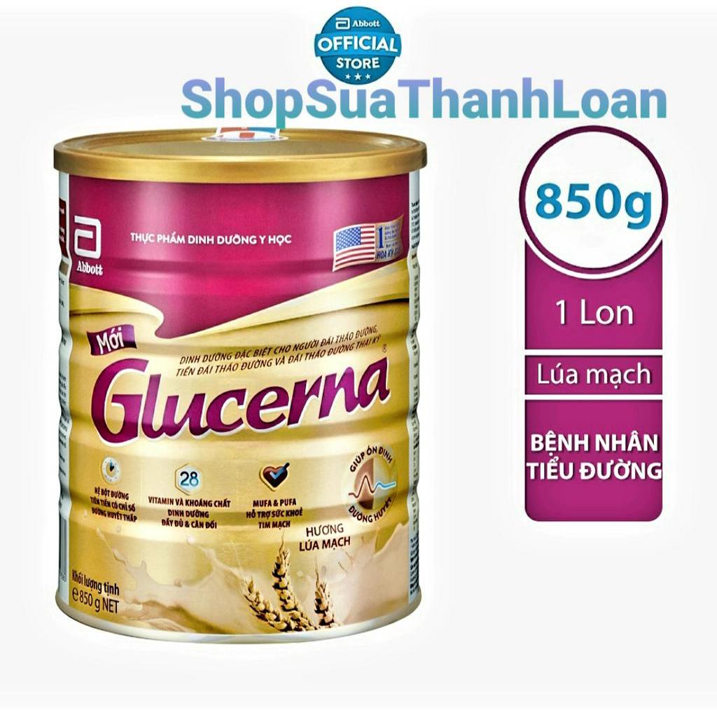 [HSD T10-2023] Sữa bột dành cho người bị tiểu đường Glucerna Abbott Hương Lúa Mạch - Lon 850gr