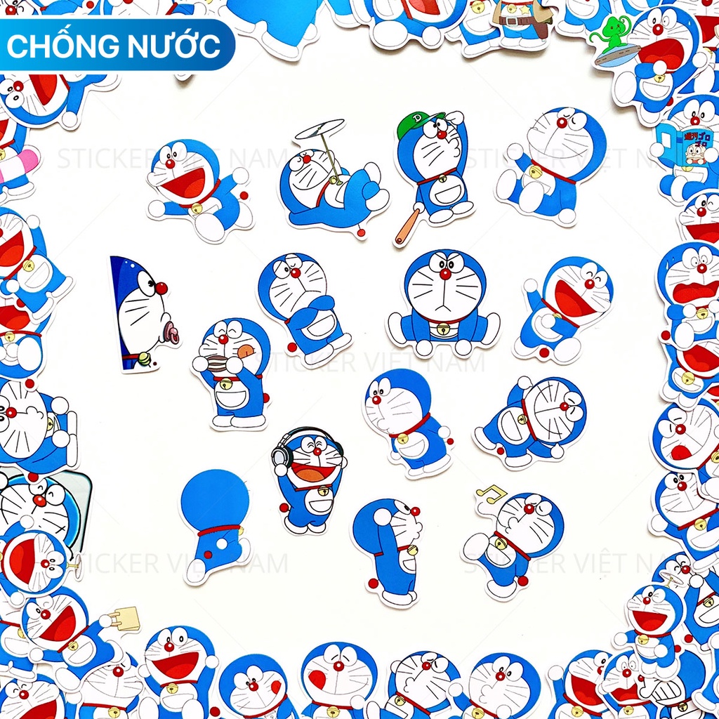 [ Doraemon Sticker ] Mèo Máy Thông Minh Chống Nước Dễ Thương Dán Trang Trí Siêu Bền | Sticker Việt Nam