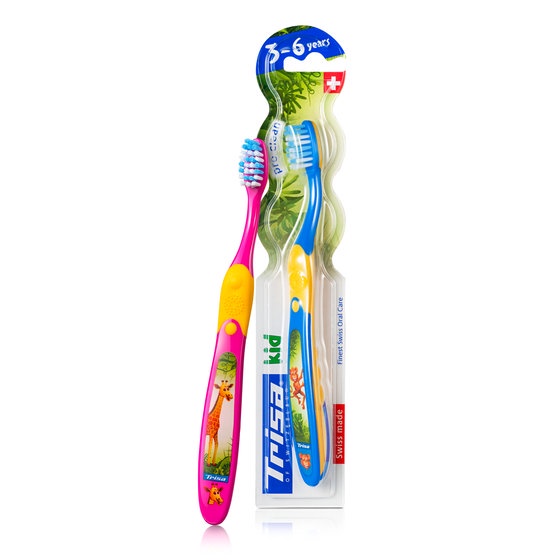 Bàn Chải Đánh Răng Trẻ Em Trisa Kid 3 - 6 Tuổi Giúp Chải Sạch Răng Bảo Vệ Nướu Răng Cho Bé