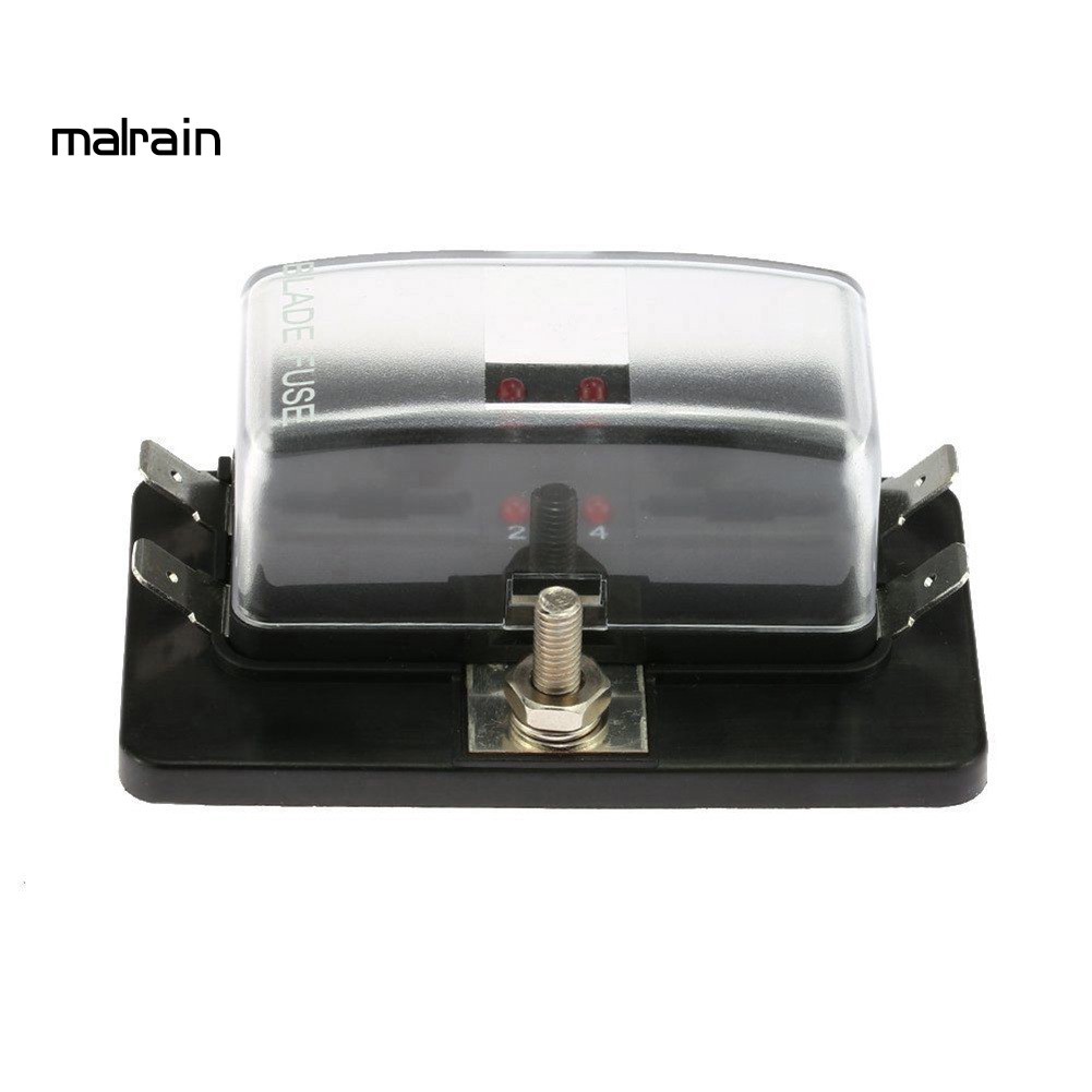 Bộ Hộp Cầu Chì 4 / 6 / 10 Cái Có Đèn Led Dành Cho Xe Hơi / Tàu Thuyền