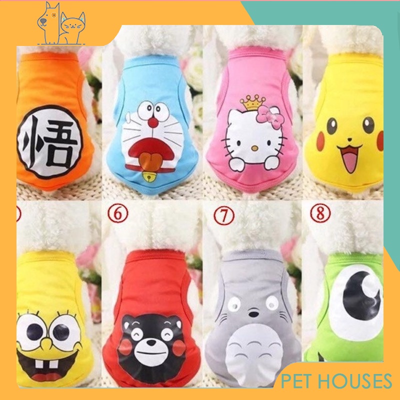 đồ cho chó đồ cho cúnThoải mái và mềm mạiIn hoạt hình dễ thươngáo cho chó áo mèo áo thú cưng áo cho chó