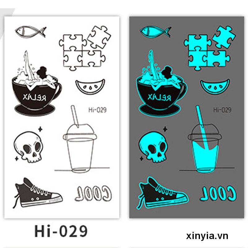 Miếng Dán Hình Xăm Phát Quang Chống Thấm Nước Hình Bướm Độc Đáo