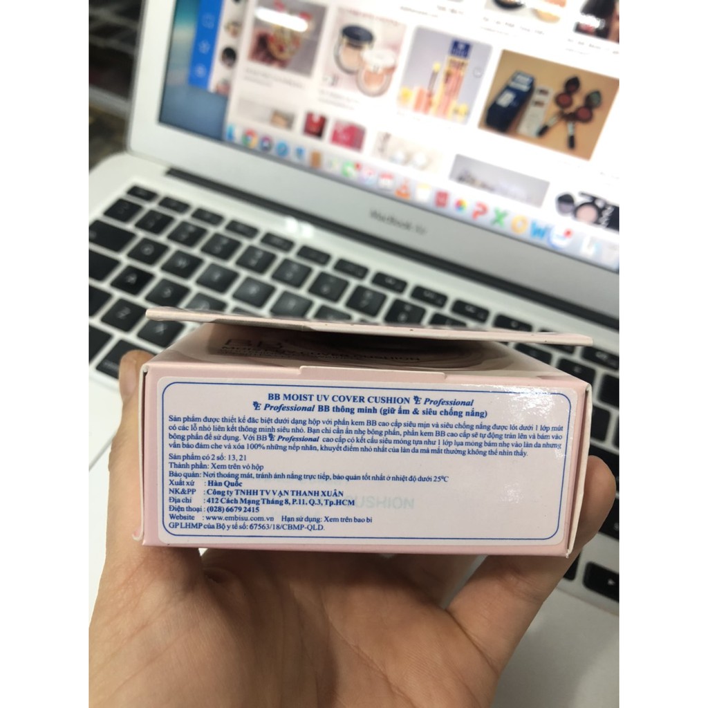 Phấn nước cao cấp Embisu BB Moist UV Cover Cushion Hàn Quốc | BigBuy360 - bigbuy360.vn