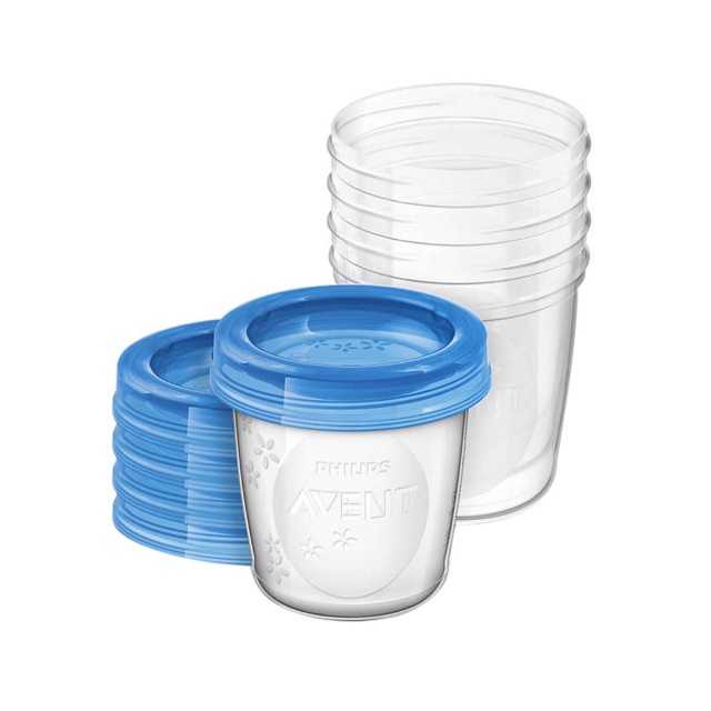 Cốc Trữ Sữa VIA Philips Avent (5Ly -180ml) - hàng thanh lý công ty, bao bì không đẹp