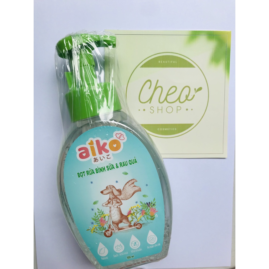 Nước rửa bình sữa tạo bọt aiko chai 500ml