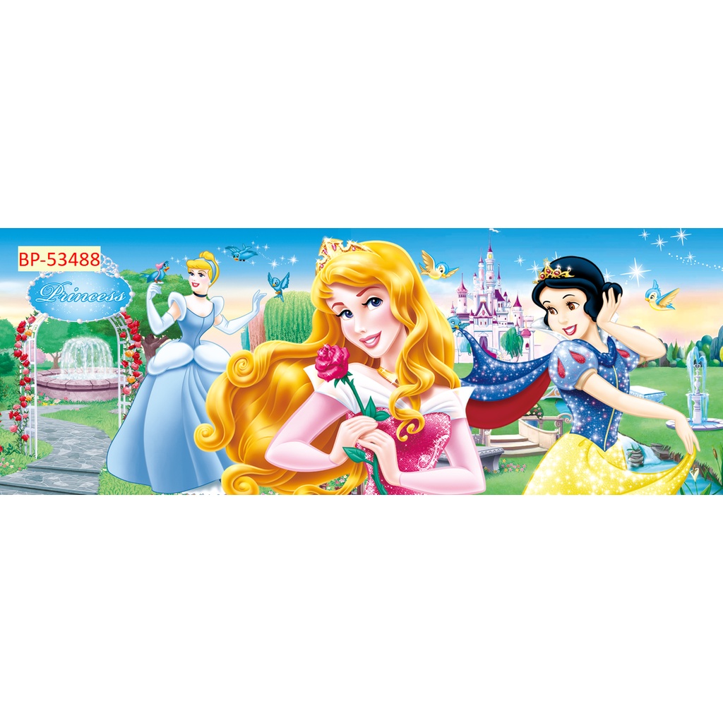 Tranh Dán Tường Phòng Trẻ Em Hình Công Chúa tặng kèm keo dán, dụng cụ treo theo yêu cầu