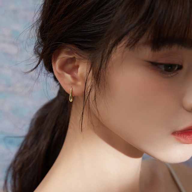 Hoa Tai Dáng Dài Thiết Kế Đơn Giản Phong Cách Hàn Quốc