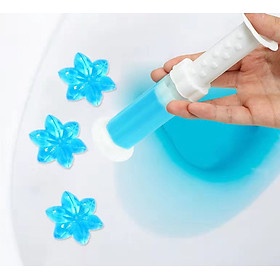 Gel thơm khử trùng bồn cầu gel khử mùi bồn cầu dạng thạch hình bông hoa với 6 mùi thơm cho toilet