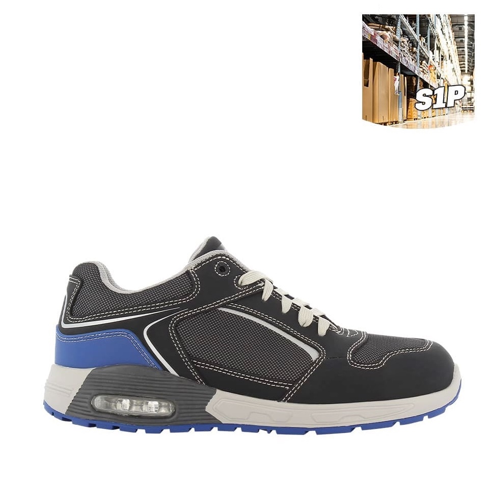 Giày bảo hộ lao động Safey Jogger Raptor S1P SRC dáng thể thao, da thật, chống đâm xuyên, thoáng khí