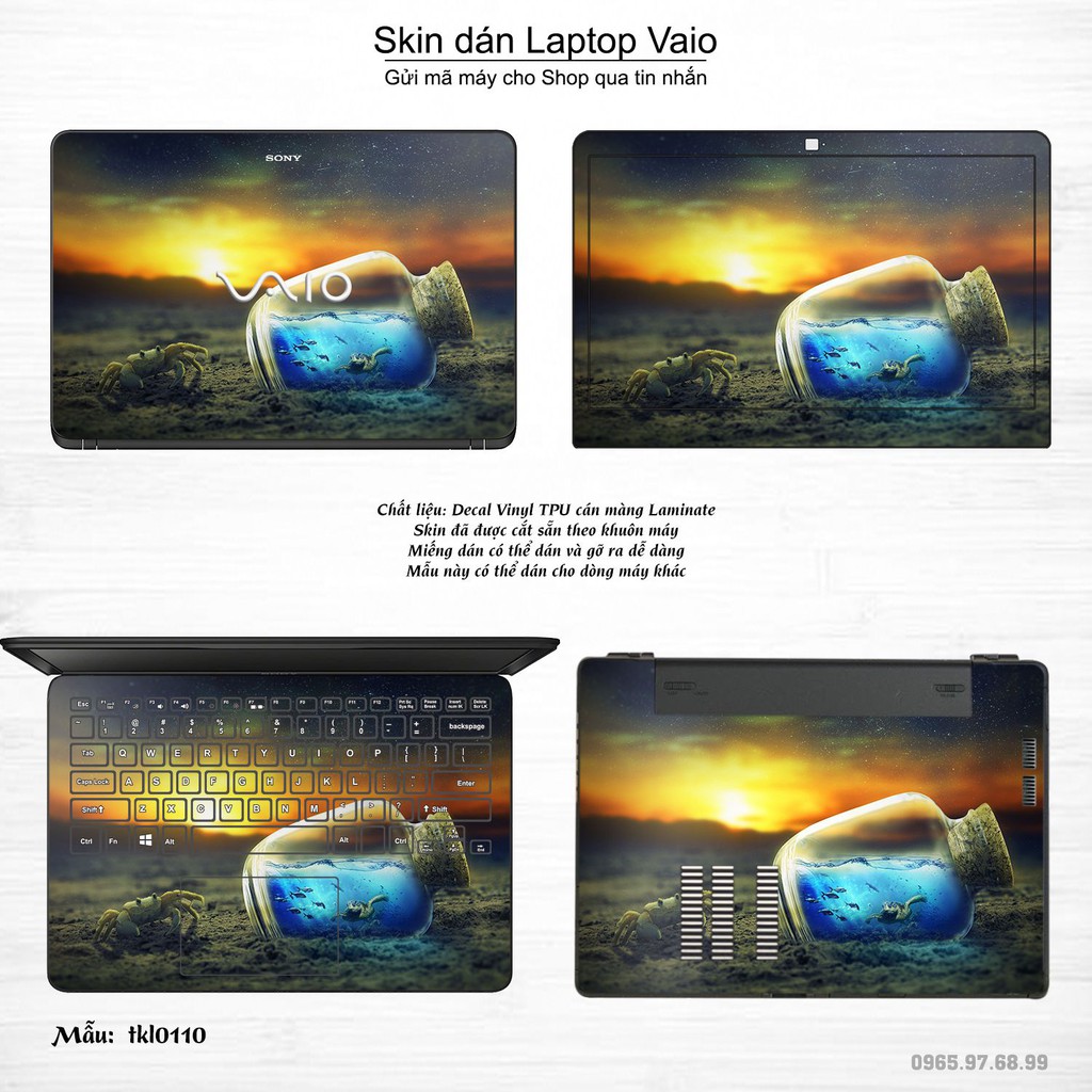 Skin dán Laptop Sony Vaio in hình thiết kế _nhiều mẫu 2 (inbox mã máy cho Shop)