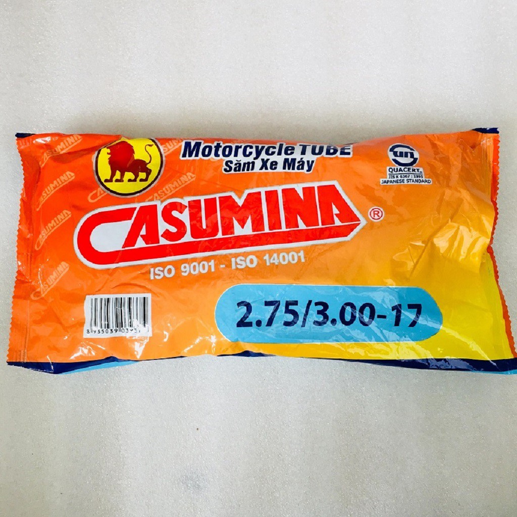 Ruột Săm Xe Casumina 2.75 - 17, 8 Lớp Bố Loại Bịch Chỉ Xanh - Hàng Chất Lượng