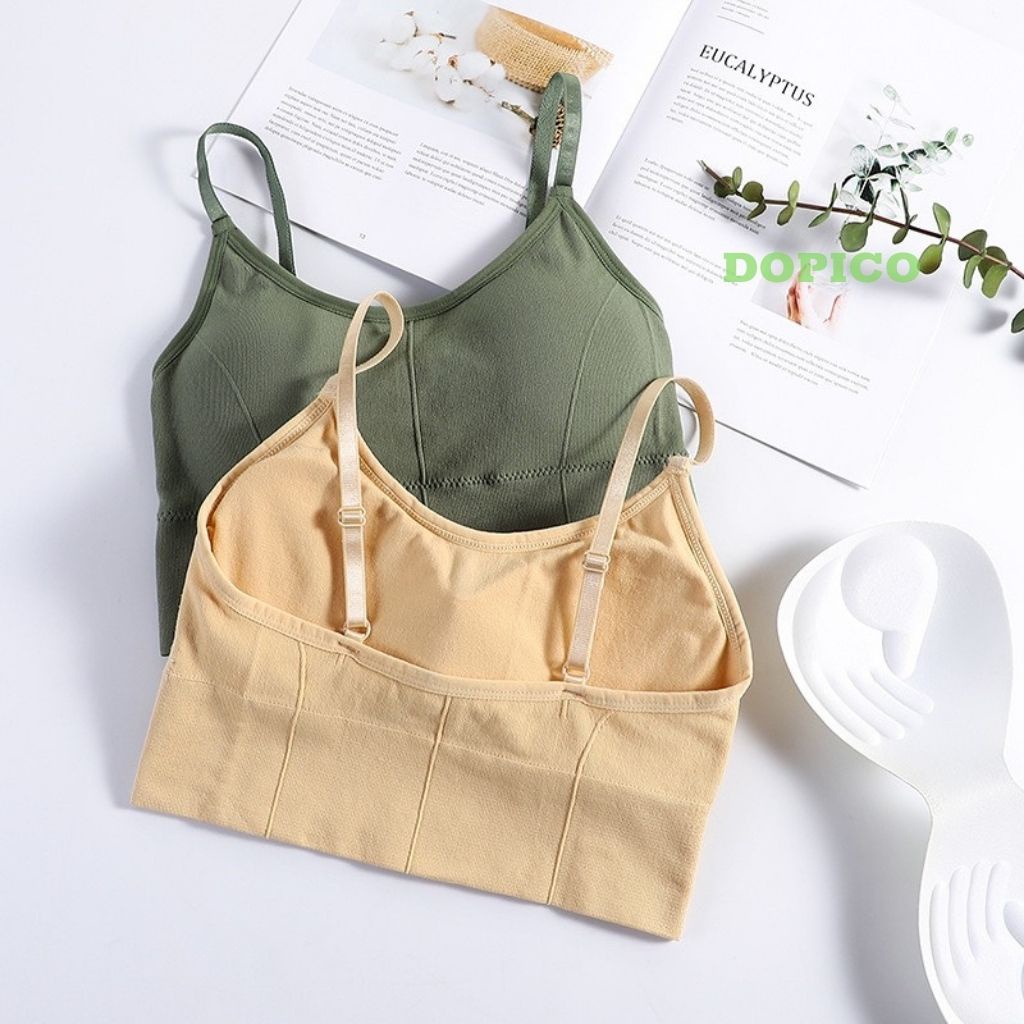 Áo bra thể thao 2 dây tập gym yoga nữ đẹp, áo lót không gọng co dãn tốt DOPICO  B828