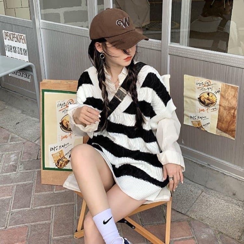 ÁO GILE KẺ NGANG ULAZANG HÀN QUỐC