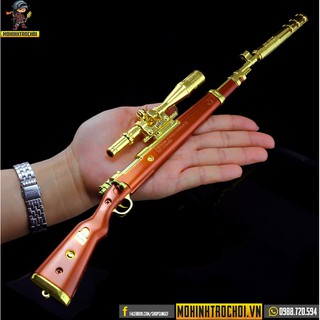 Mô Hình PUBG - Kar98 Gold Plate 36cm Tháo Nắp