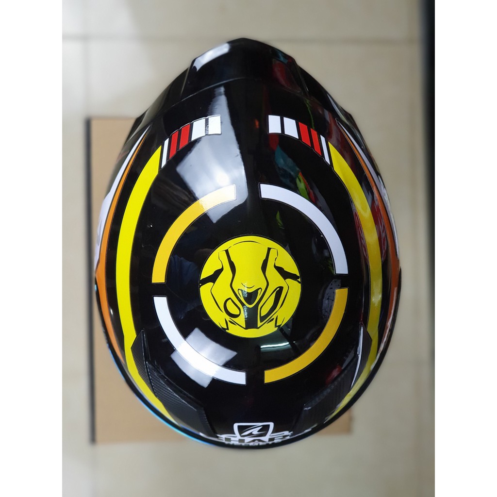 Mũ Fullface m138B 1 kính lên tem BMW VÀNG cực đẹp, BAO DÁN TEM, TẶNG TÚI ĐỰNG, BẢO HÀNH 12 Tháng