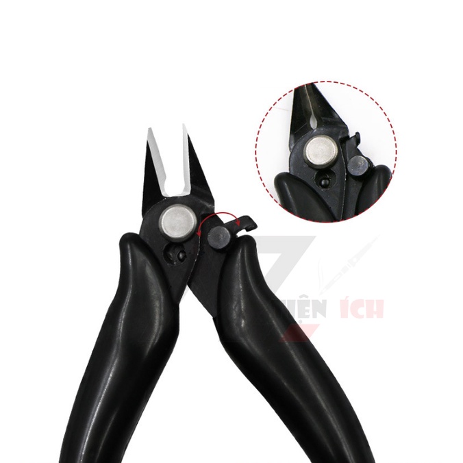 Kìm mini kìm cắt chân linh kiện đen dài 86mm