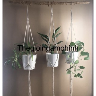 Dây treo chậu cây, macrame, decor, dây treo trang trí